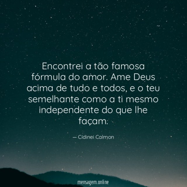 Encontrei a tão famosa fórmula do amor