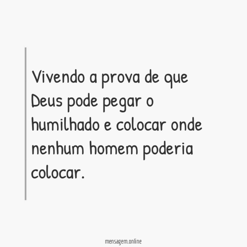 Vivendo a prova de que Deus pode pegar