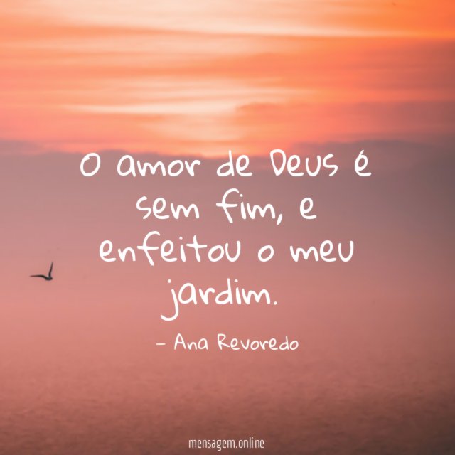 O amor de Deus é sem fim