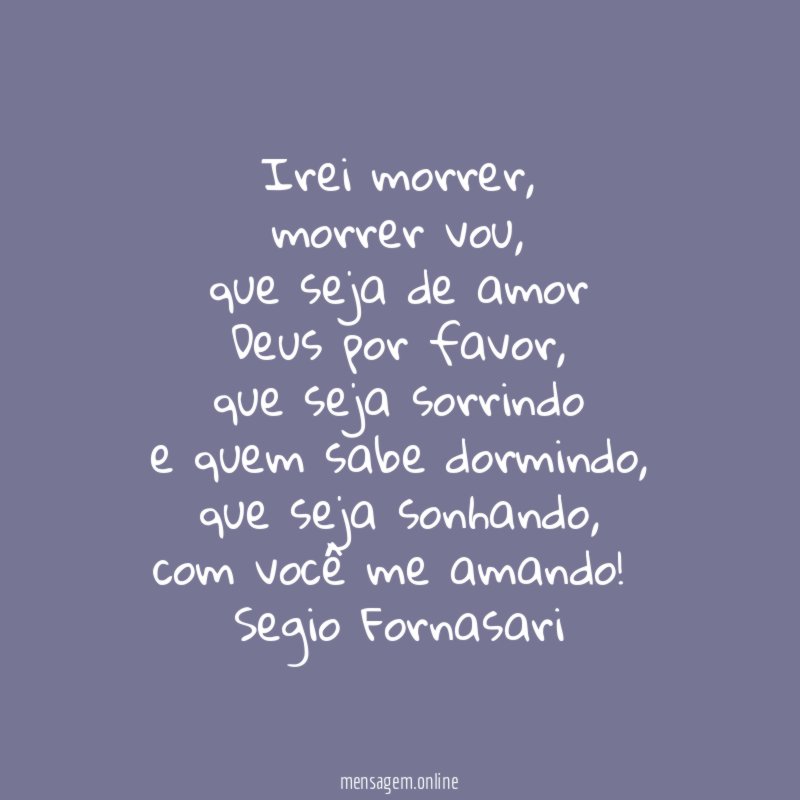 Irei morrer