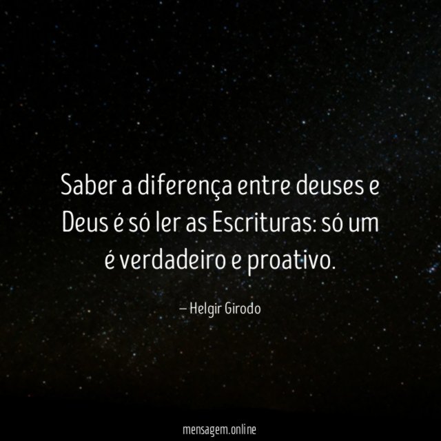 Saber a diferença entre deuses e Deus é só ler as Escrituras