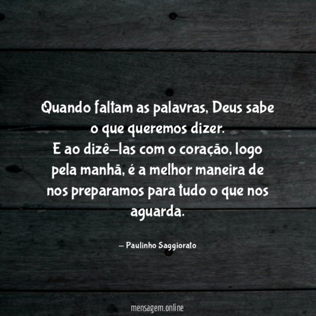 Quando faltam as palavras