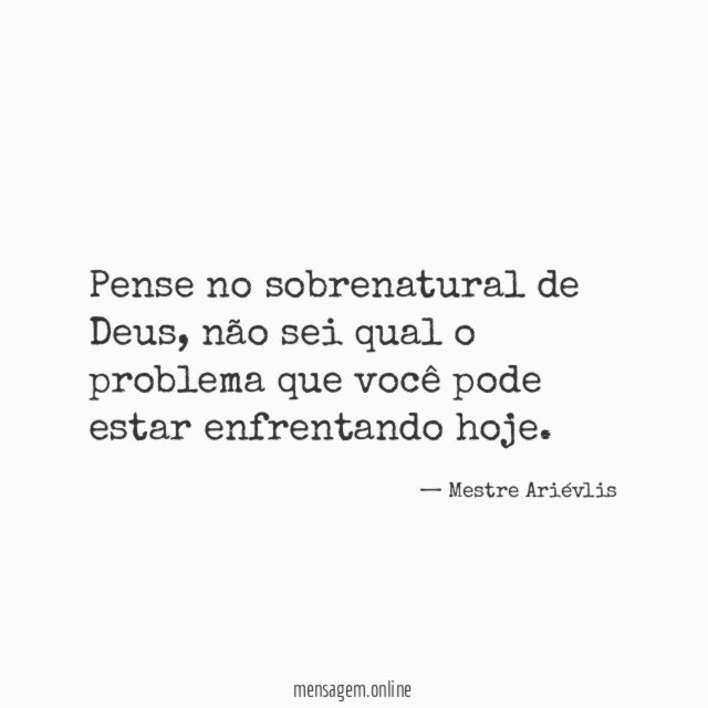 Pense no sobrenatural de Deus