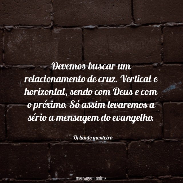 Devemos buscar um relacionamento de cruz