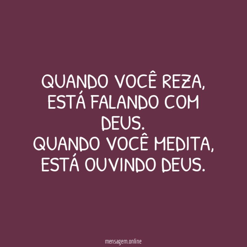 Quando você reza