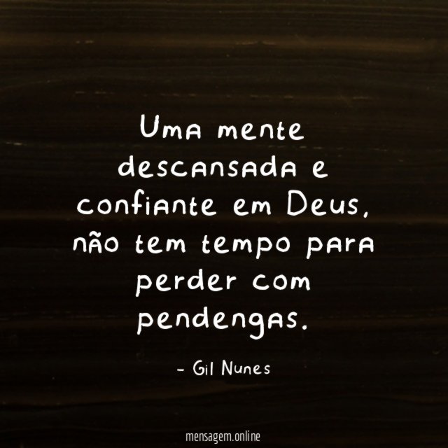 Uma mente descansada e confiante em Deus