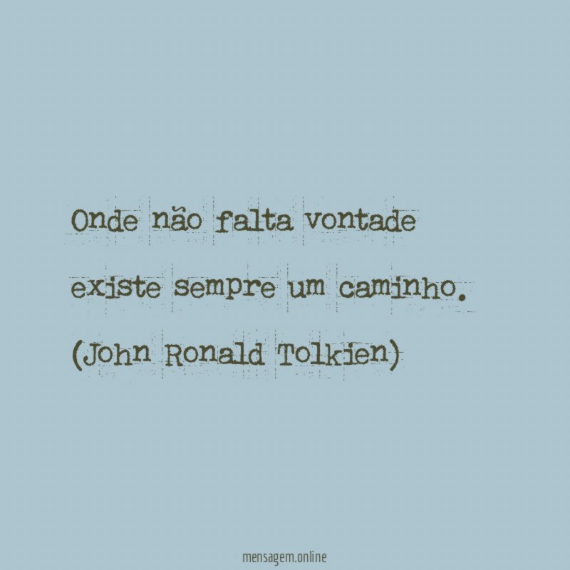 Onde não falta vontade
