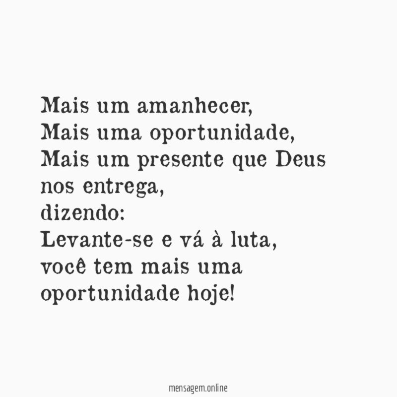 Mais um amanhecer