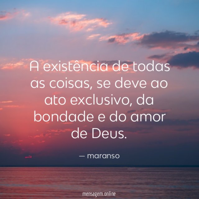 A existência de todas as coisas