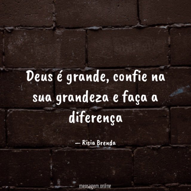 Deus é grande