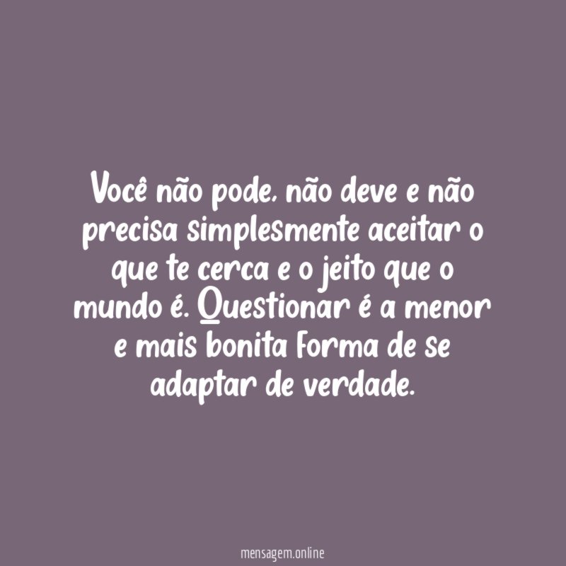 A forma mais bonita de se adaptar