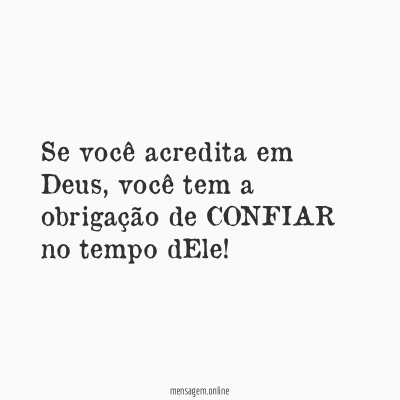 Se você acredita em Deus