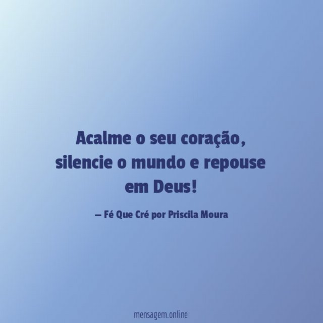 Acalme o seu coração