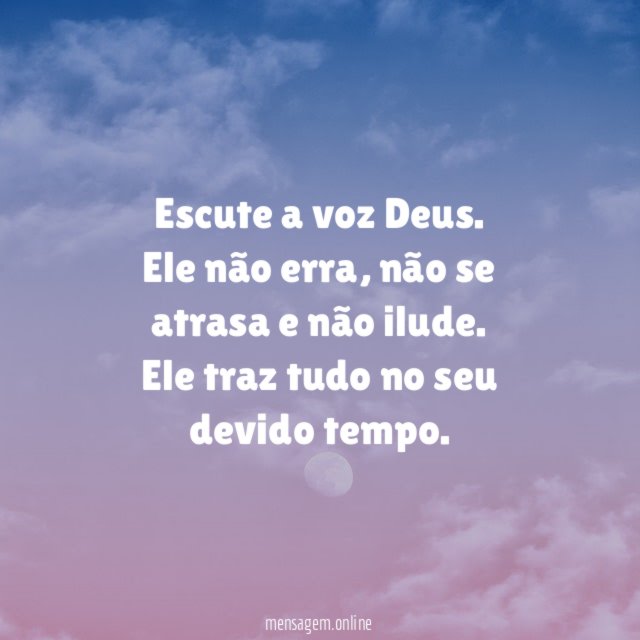 Escute a voz Deus