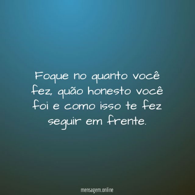 Olhe pras coisas boas