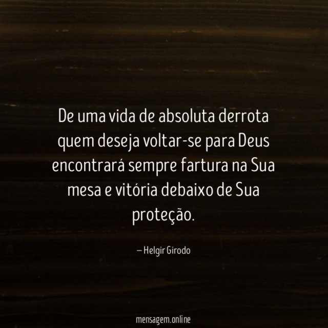 De uma vida de absoluta derrota quem deseja