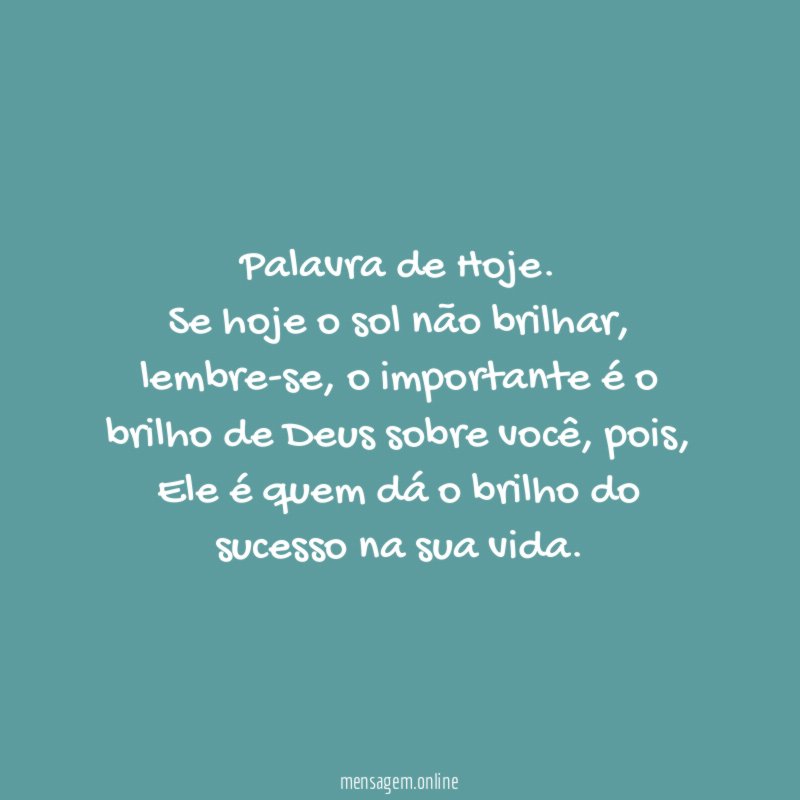 Palavra de Hoje