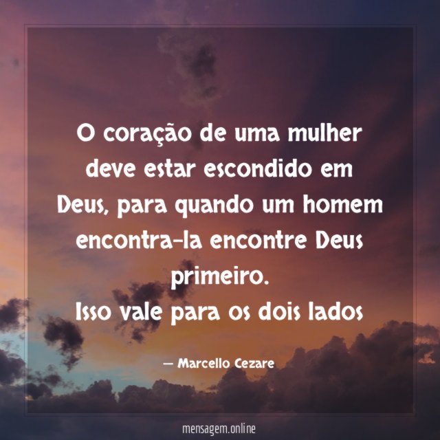 O coração de uma mulher deve estar escondido em Deus