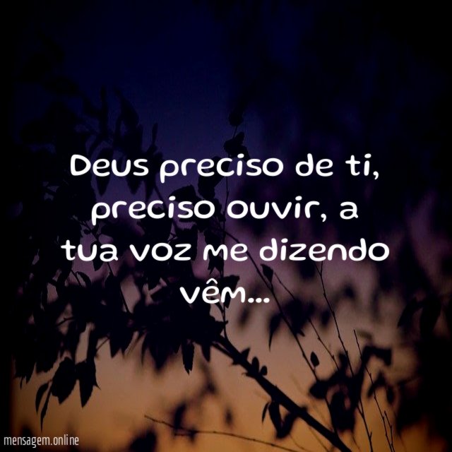 Deus preciso de ti