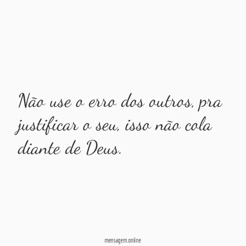 Não use o erro dos outros