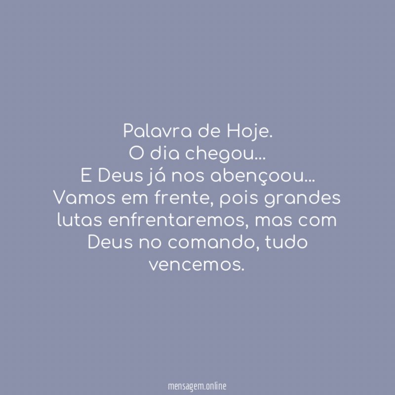 Palavra de Hoje