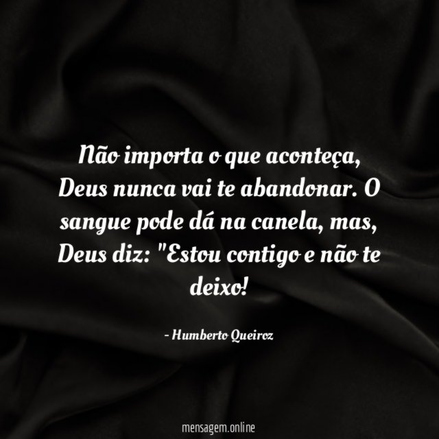 Não importa o que aconteça