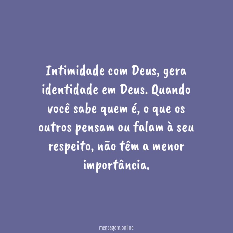Intimidade com Deus