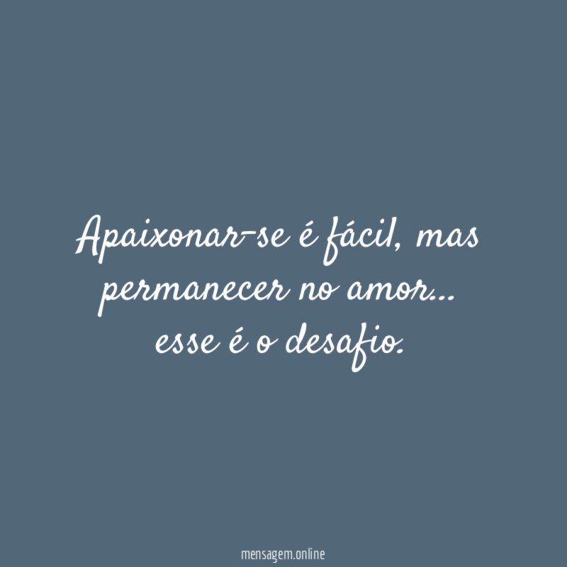 Apaixonar-se é fácil