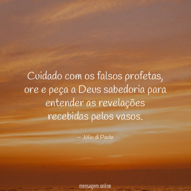 Cuidado com os falsos profetas