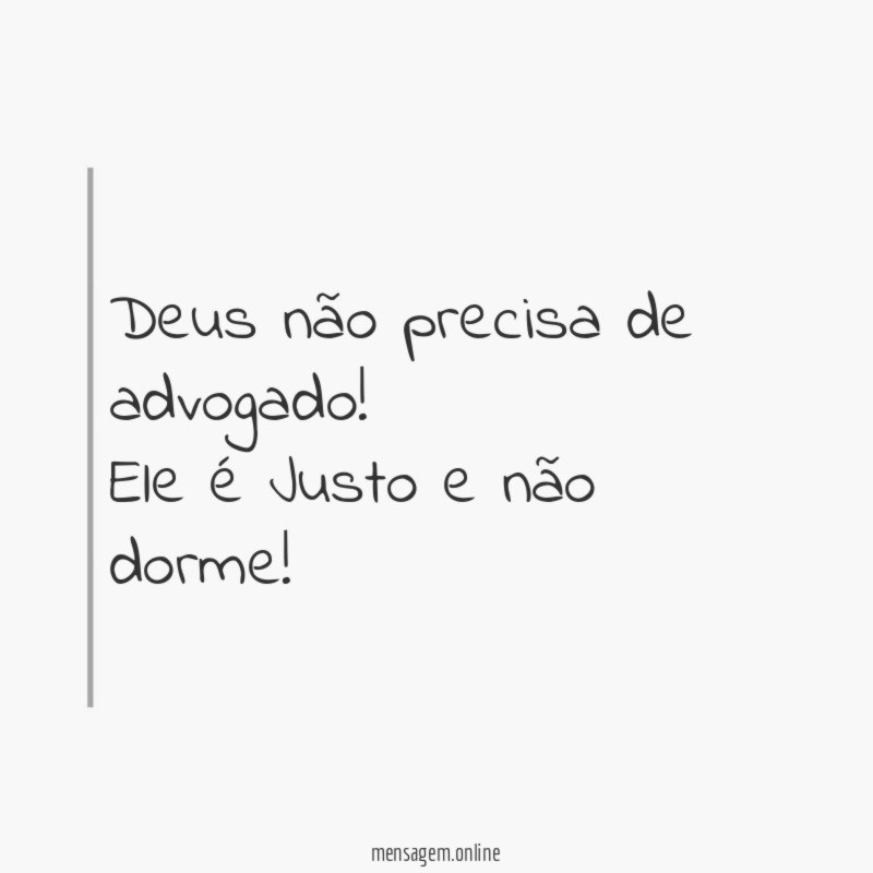 Deus não precisa de advogado