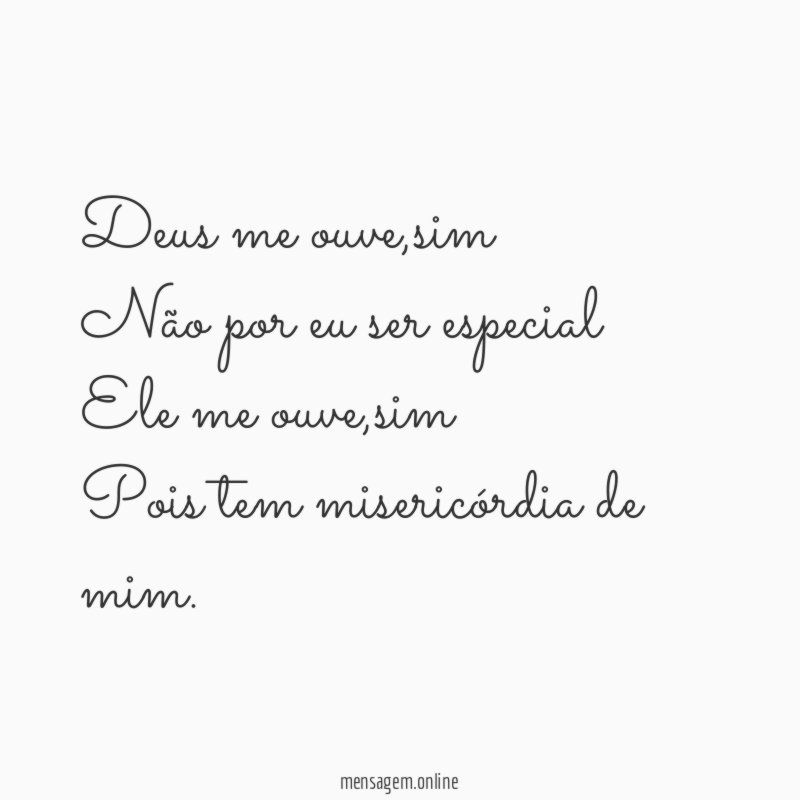 Deus me ouve
