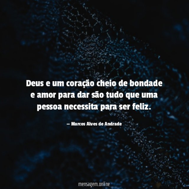 Deus e um coração cheio de bondade