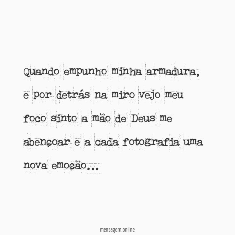 Quando empunho minha armadura