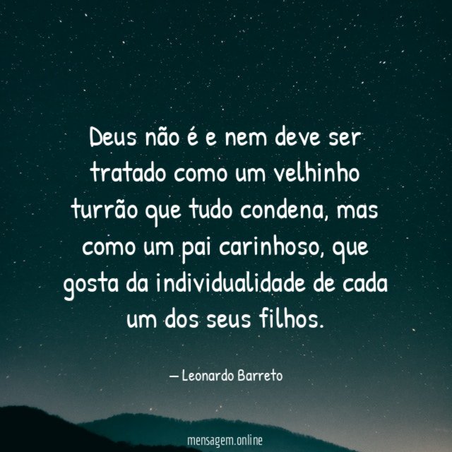 Deus não é e nem deve ser tratado