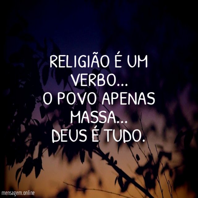 RELIGIÃO É UM VERBO