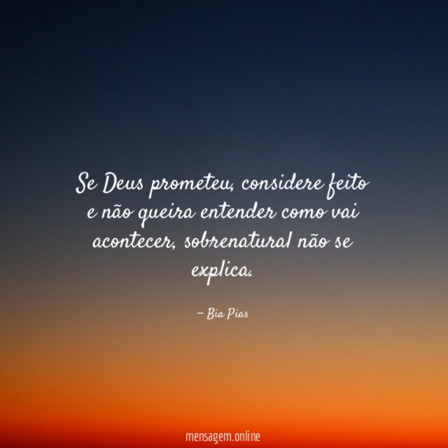 Se Deus prometeu