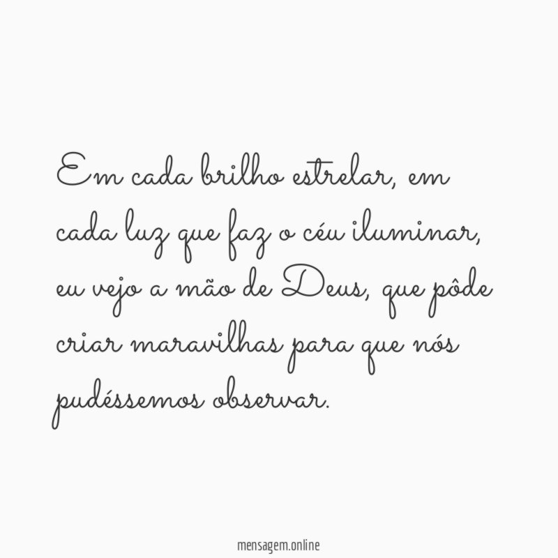 Em cada brilho estrelar