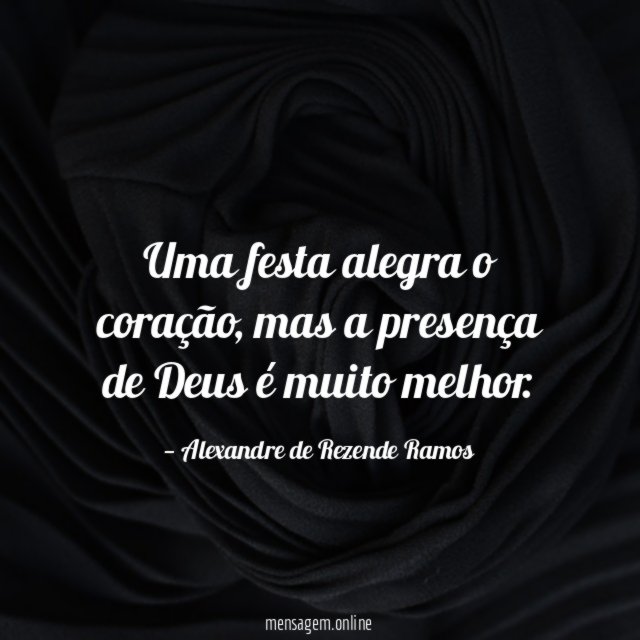 Uma festa alegra o coração