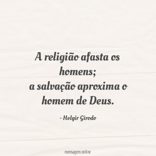 A religião afasta os homens