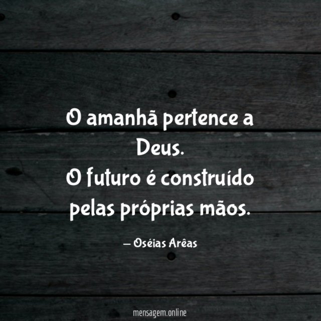 O amanhã pertence a Deus
