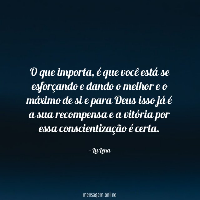 O que importa