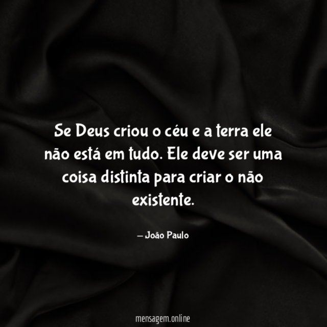 Se Deus criou o céu e a terra