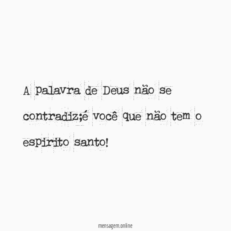 A palavra de Deus não se contradiz