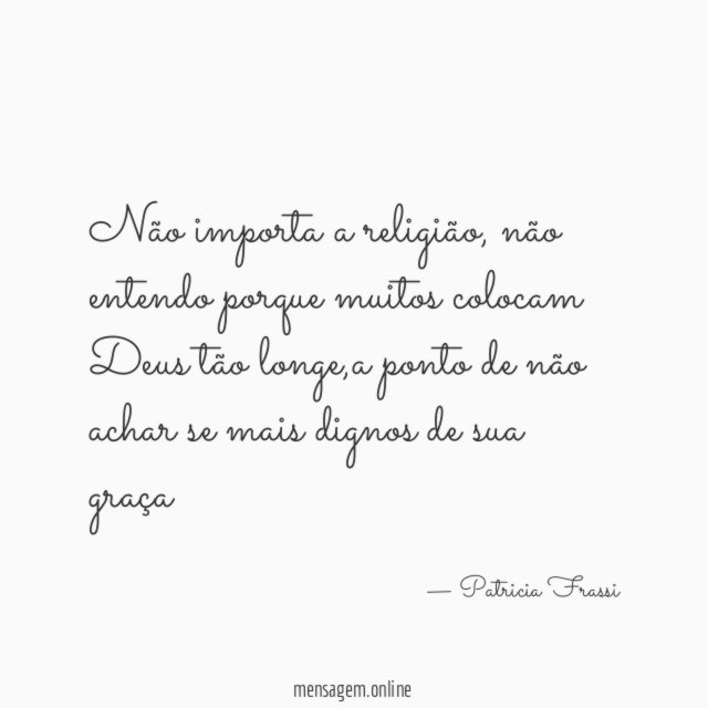 Não importa a religião