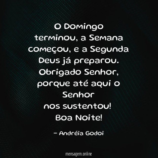 O Domingo terminou