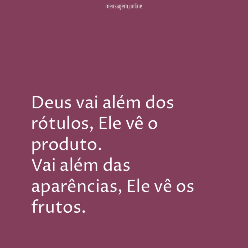 Deus vai além dos rótulos