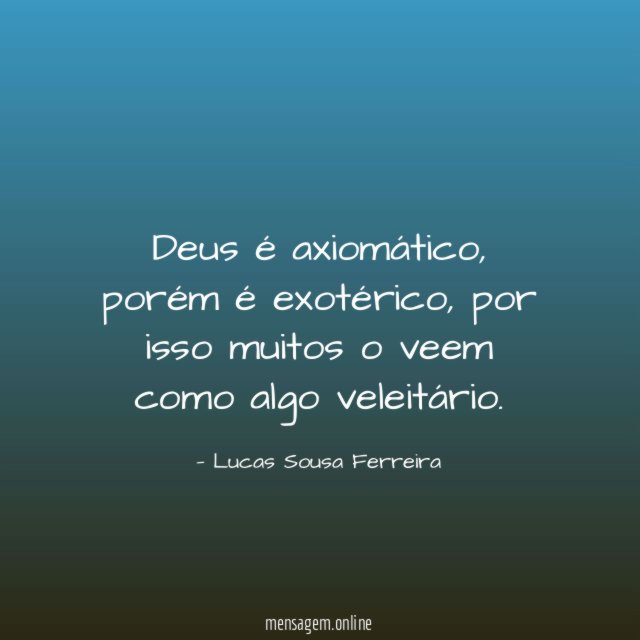 Deus é axiomático