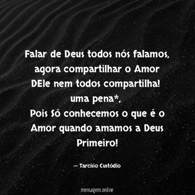 Falar de Deus todos nós falamos