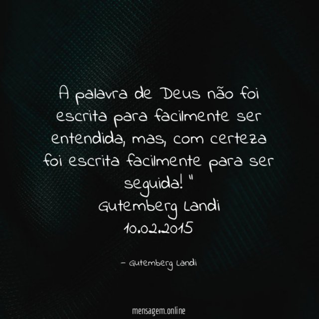 A palavra de Deus não foi escrita para facilmente ser entendida