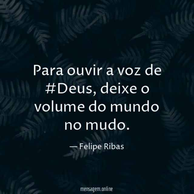 Para ouvir a voz de #Deus